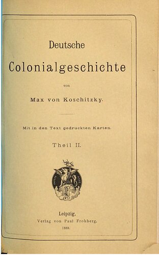 Deutsche Colonialgeschichte [Kolonialgeschichte]