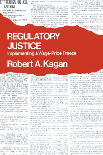 Regulatory Justice: Implementing a Wage-Price Freeze
