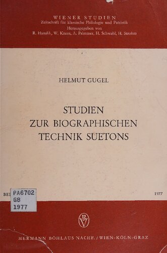Studien zur biographischen Technik Suetons