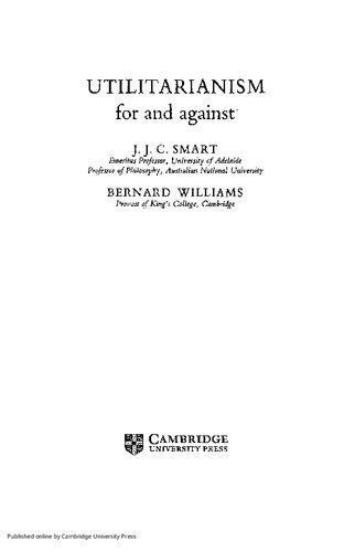 Utilitarianism: for and against