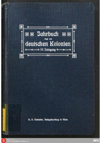 Jahrbuch über die deutschen Kolonien