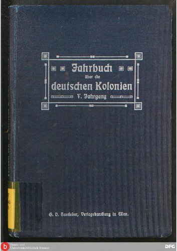 Jahrbuch über die deutschen Kolonien
