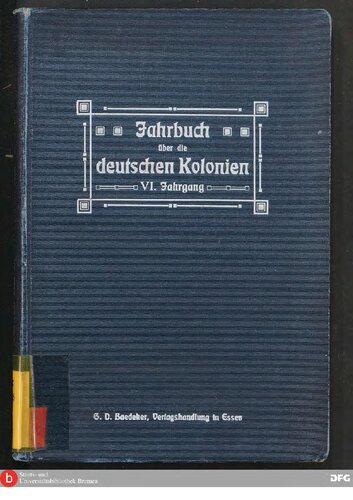 Jahrbuch über die deutschen Kolonien
