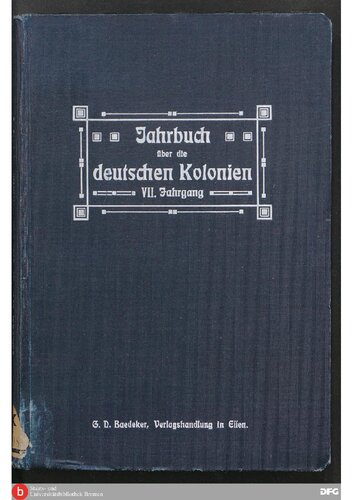 Jahrbuch über die deutschen Kolonien