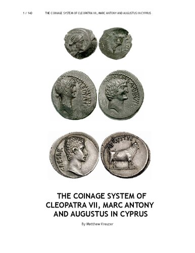The coinage system of Cleopatra VII and Augustus in Cyprus