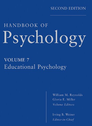 Handbook of psychology: Educational psychology