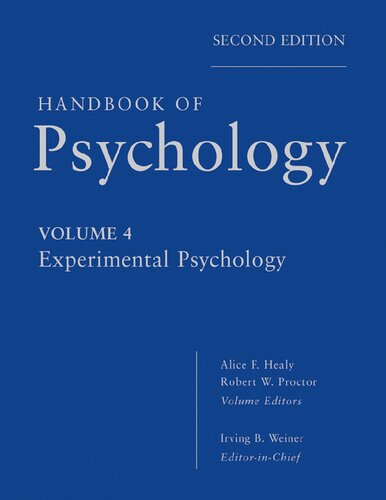 Handbook of psychology: Experimental psychology