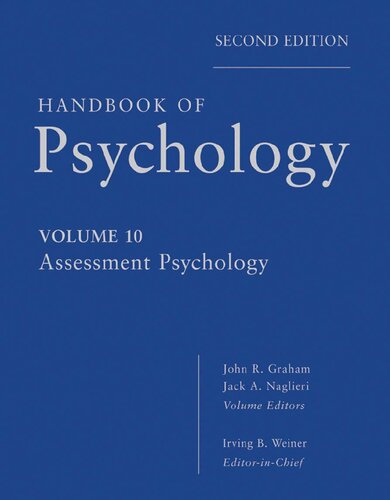 Handbook of psychology: Assessment psychology