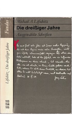 Die dreißiger Jahre. Ausgewählte Schriften