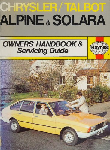 Haynes Chrysler/Talbot, Alpine & Solara Owner's Handbook & Servicing Manual
