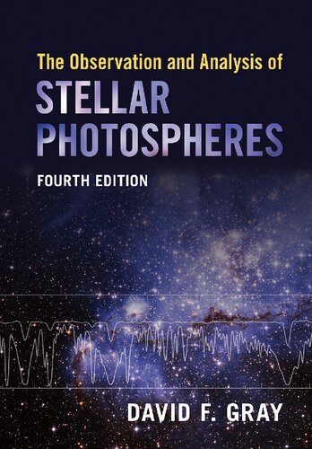 The Observation and Analysis of Stellar Photospheres
