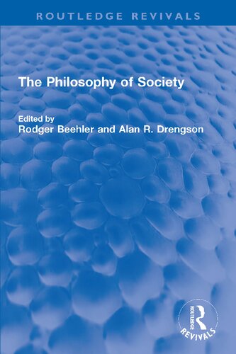 The Philosophy of Society (Routledge Revivals)