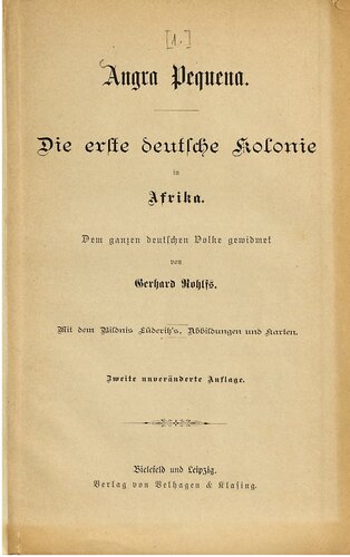 Angra Pequena. Die erste deutsche Kolonie in Afrika