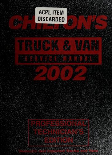 Chilton's Truck & Van Service Manual 2002 Edition