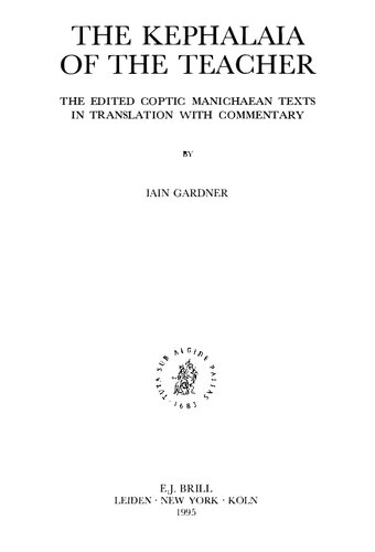 The Kephalaia of the Teacher