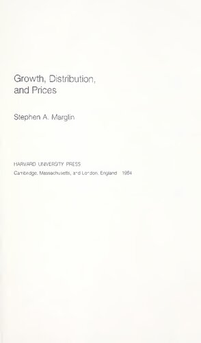 Growth, distribution, and prices