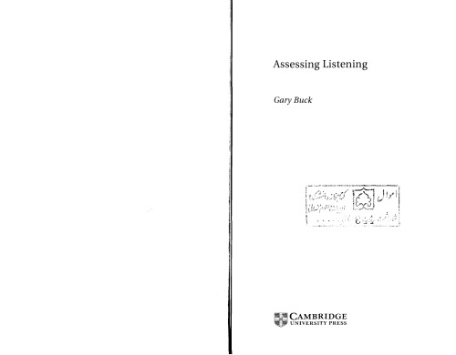 Assessing Listening (Cambridge Language Assessment)