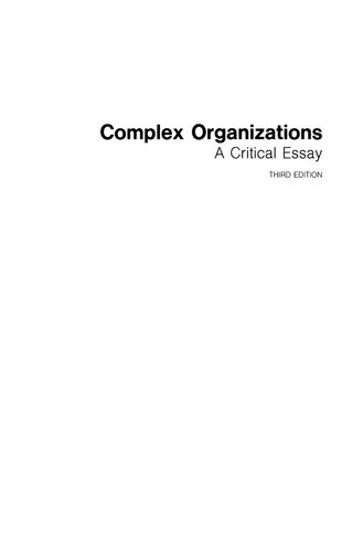 Complex Organizations