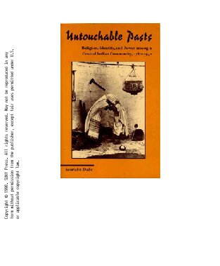 Untouchable Pasts: Religion, Identity, and Power Among a Central Indian Community, 1780-1950 (SUNY Series in Hindu Studies)