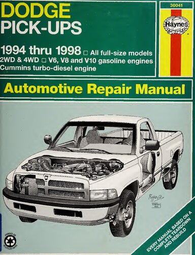 Haynes Dodge Pick-Ups 1994 thru 1998 Automotive Repair Manual