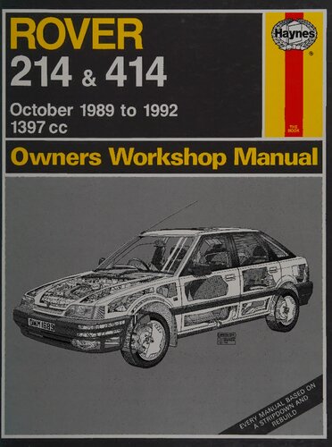 Haynes Rover 214 and 414 1989 to 1992 Owners Workshop Manual