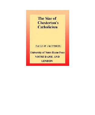 Size of Chesterton’s Catholicism, The