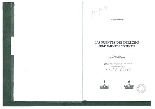 Las Fuentes del Derecho. Fundamentos Teóricos