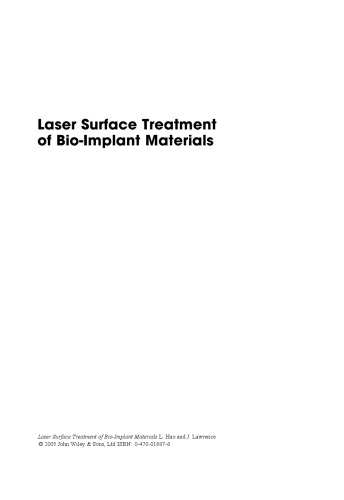 Laser Surface Treatment of Bio-Implant Materials