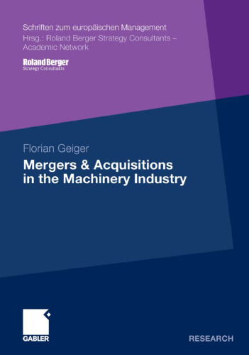 Mergers and Acquisitions in the Machinery Industry