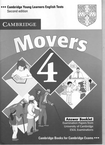 Movers 4 Answer Booklet: Examination Papers from the University of Cambridge ESOL Examinations
