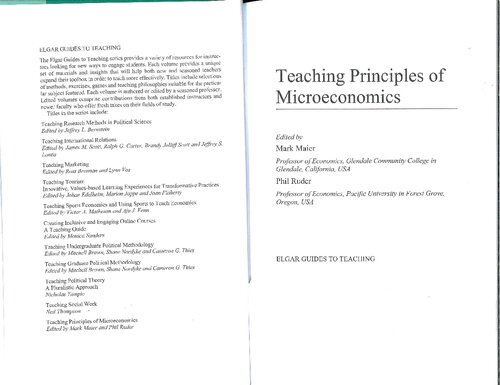 Teaching principles of microeconomics