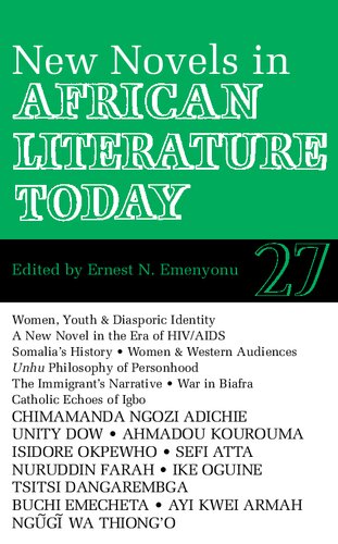 ALT 27 New Novels in African Literature Today (African Literature Today, 27)