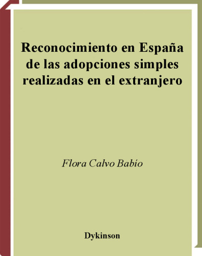 Reconocimiento En Espana De Las Adopciones Simples