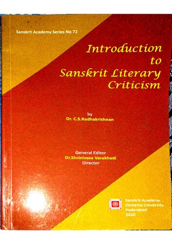 Introduction to Sanskrit Literary Criticism