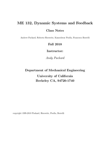 Dynamic Systems and Feedback