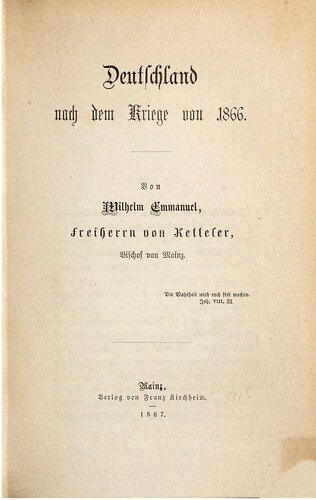 Deutschland nach dem Kriege von 1866