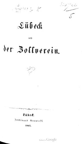 Lübeck und der Zollverein