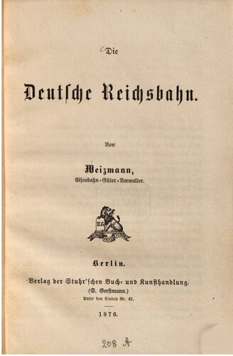 Die Deutsche Reichsbahn