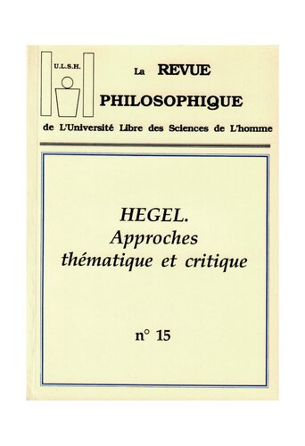 La philosophie de la religion de Hegel