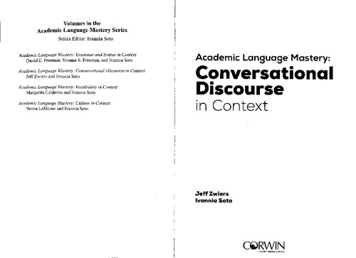 Academic language mastery: Conversational discourse in context