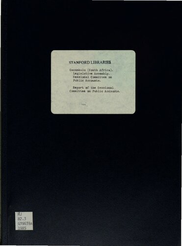 Gazankulu Legislative Assembly. Report of the Sessional Committee on Public Accounts