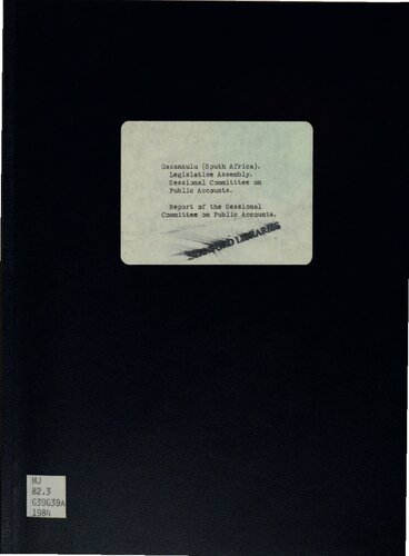 Gazankulu Legislative Assembly. Report of the Sessional Committee on Public Accounts