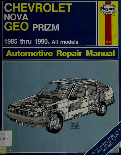 Haynes Chevrolet Nova & Geo Prizm Automotive Repair Manual