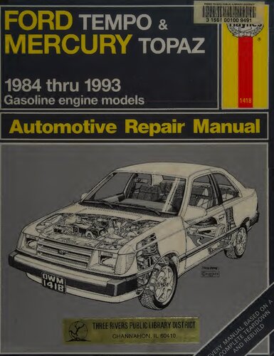 Haynes Ford Tempo & Mercury Topaz Automotive Repair Manual