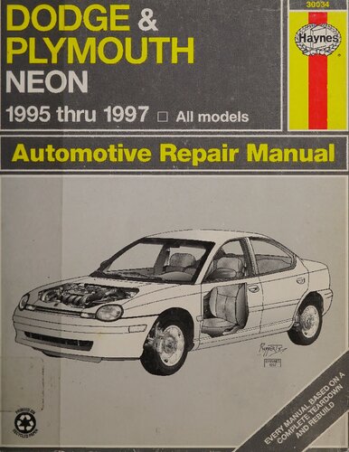 Haynes Dodge & Plymouth Neon Automotive Repair Manual