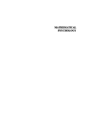 Mathematical Psychology: An Elementary Introduction