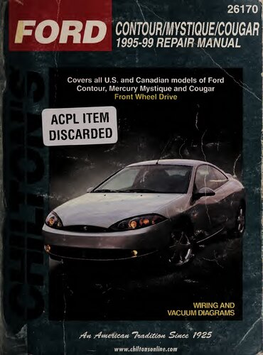 Chilton's Ford Contour/Mystique/Cougar 1995-99 Repair Manual