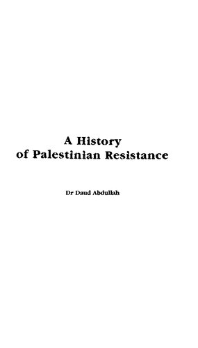 A History Of Palestinian Resistance