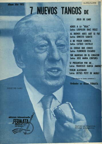7 nuevos tangos de Julio De Caro
