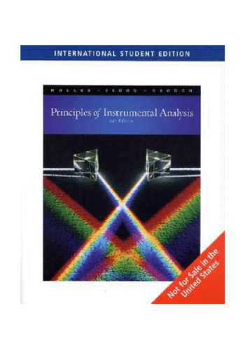 Principles of Instrumental Analysis sixth edition